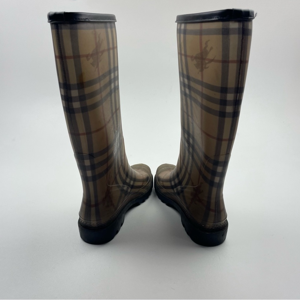 Burberry Nova Check Rain Boots Made in Italy Women’s Size 37EU 5UK) 6US) - Picture 6 of 10